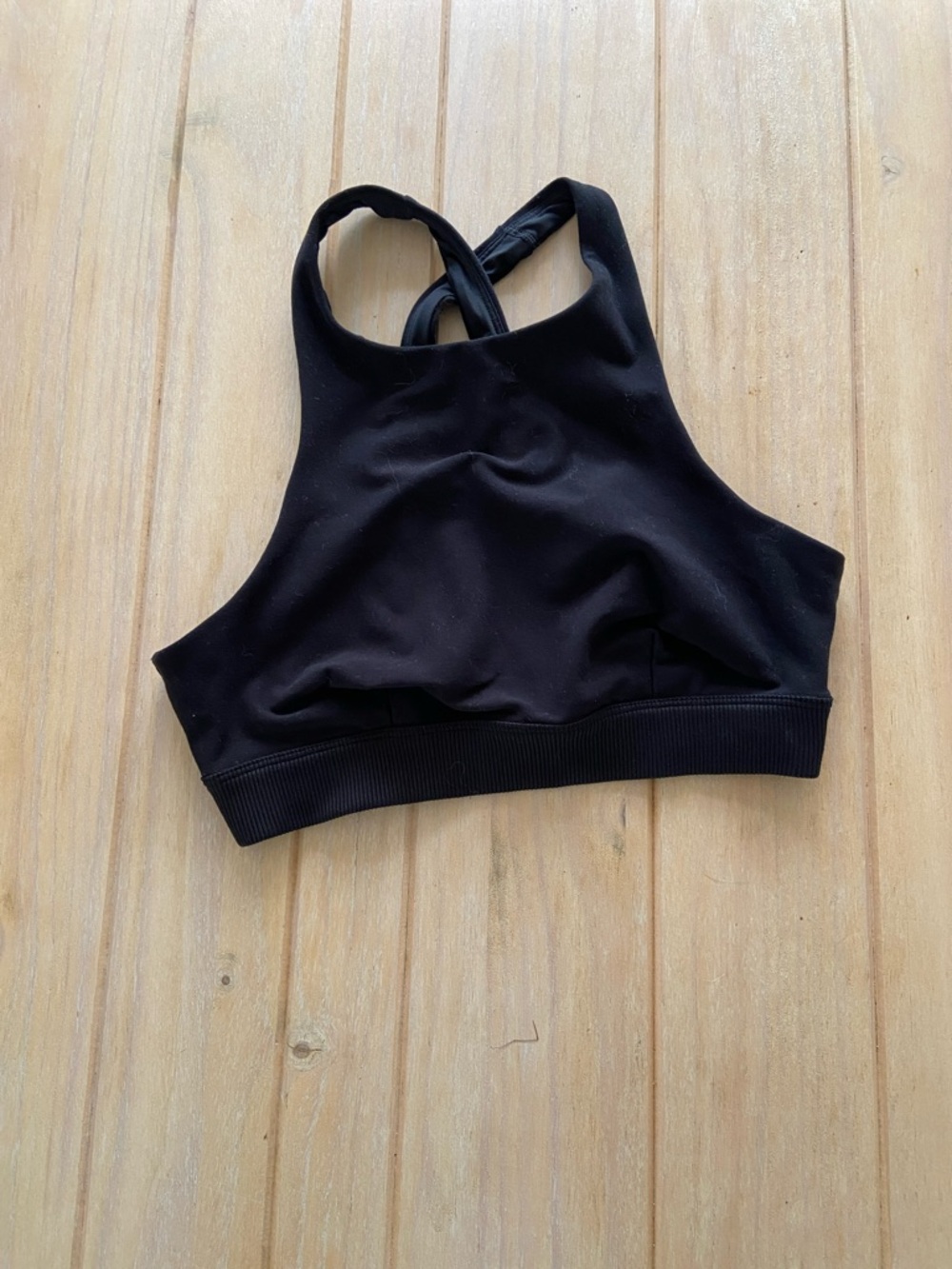 ALO Yoga Black High-Neck Sports Bra Tank | xs